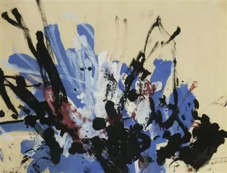 Painting by the chimpanzee, congo
