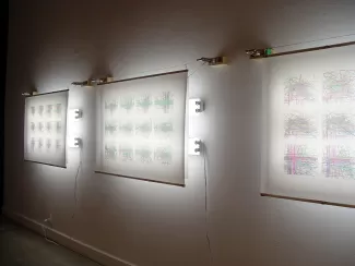 Installation view of instantiations show