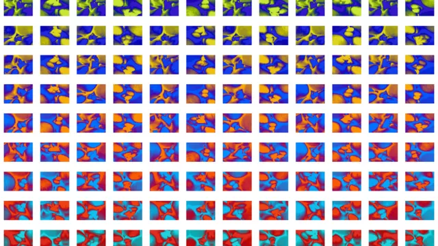 Balls: a grid of closeups from a video.
