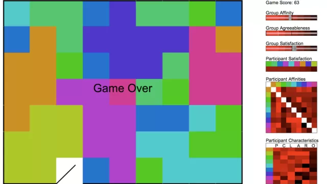 Sreenshot: Disposition of the Space: Game over.
