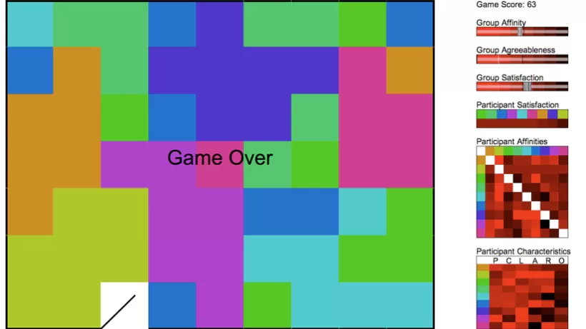 Sreenshot: Disposition of the Space: Game over.