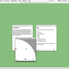 Screenshot of colorSpace 1 with popups.