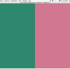 Screenshot of colorSpace 4: green and pink.