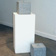 Inscription of the Girly Man Installation (the pedestal)