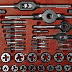 Flame Hardened Bed: tap &amp; die