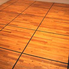 Floor Plan: Installation view of floow with grid.