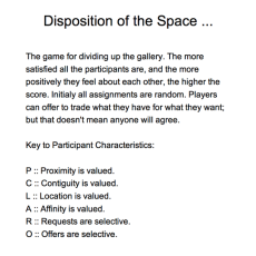 Sreenshot: Disposition of the Space - instructions
